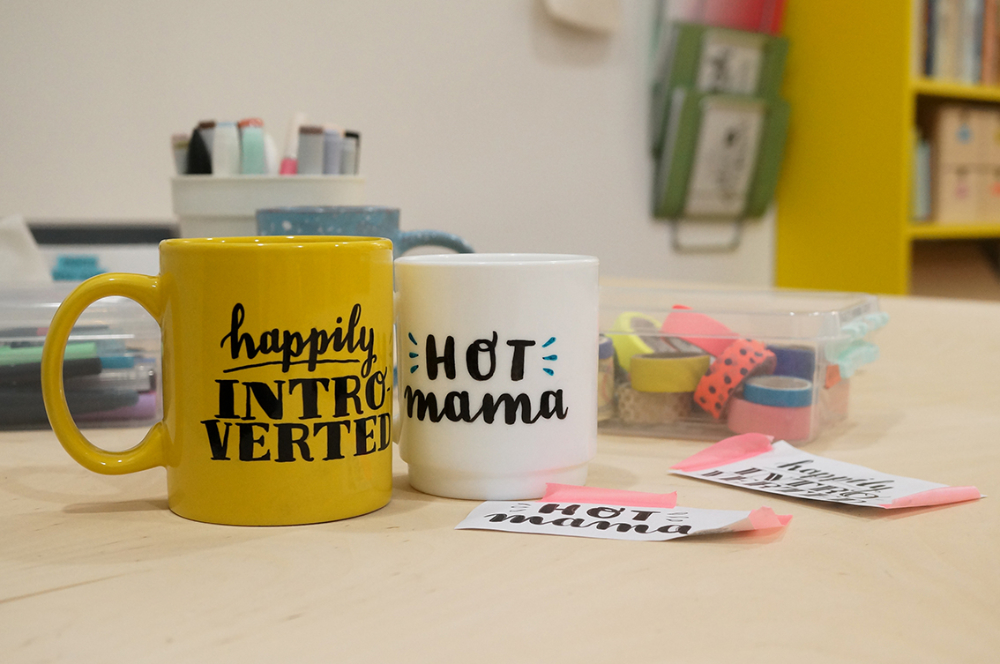 Hand Lettered Mugs workshop